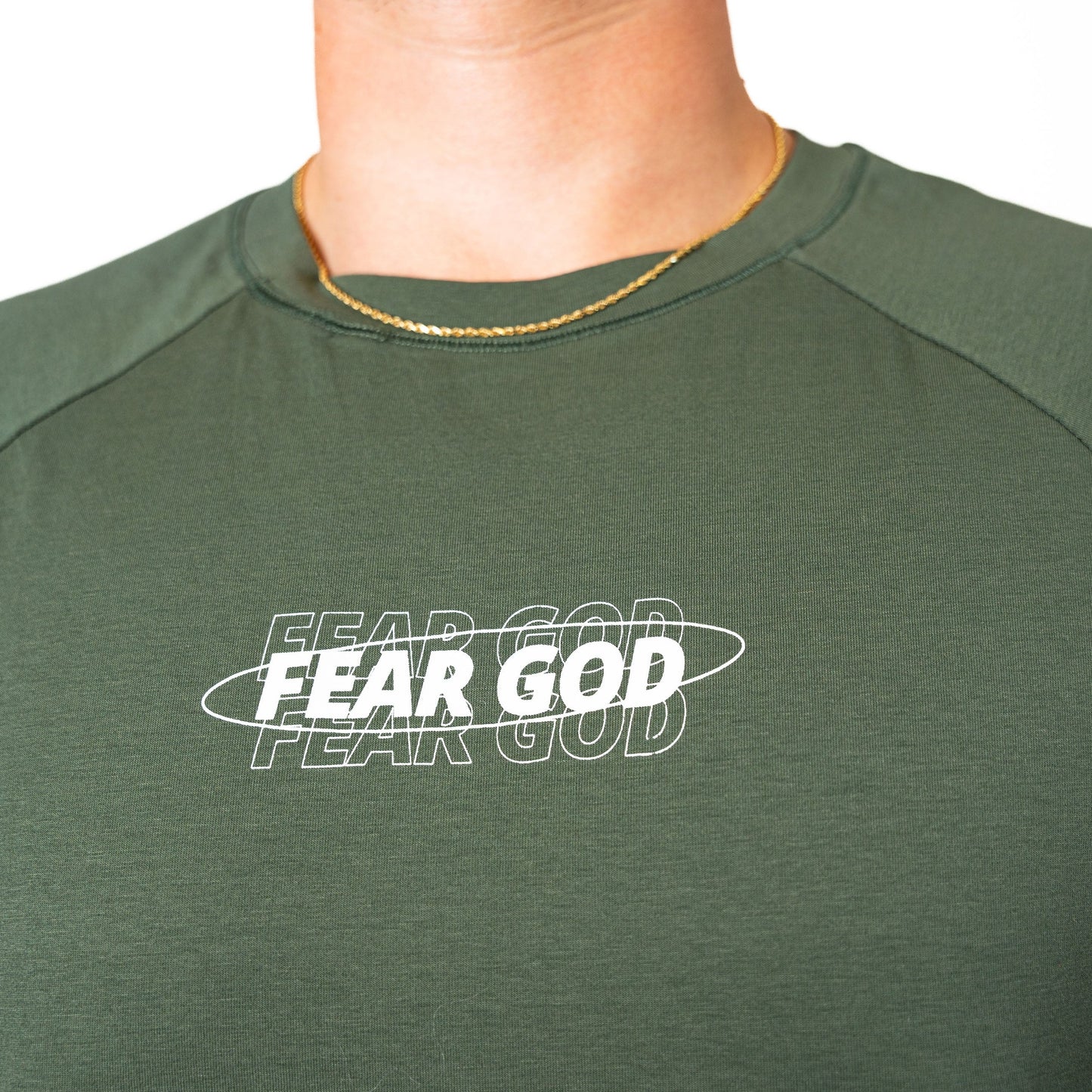 FEAR GOD Army Green Men’s Raglan Tee